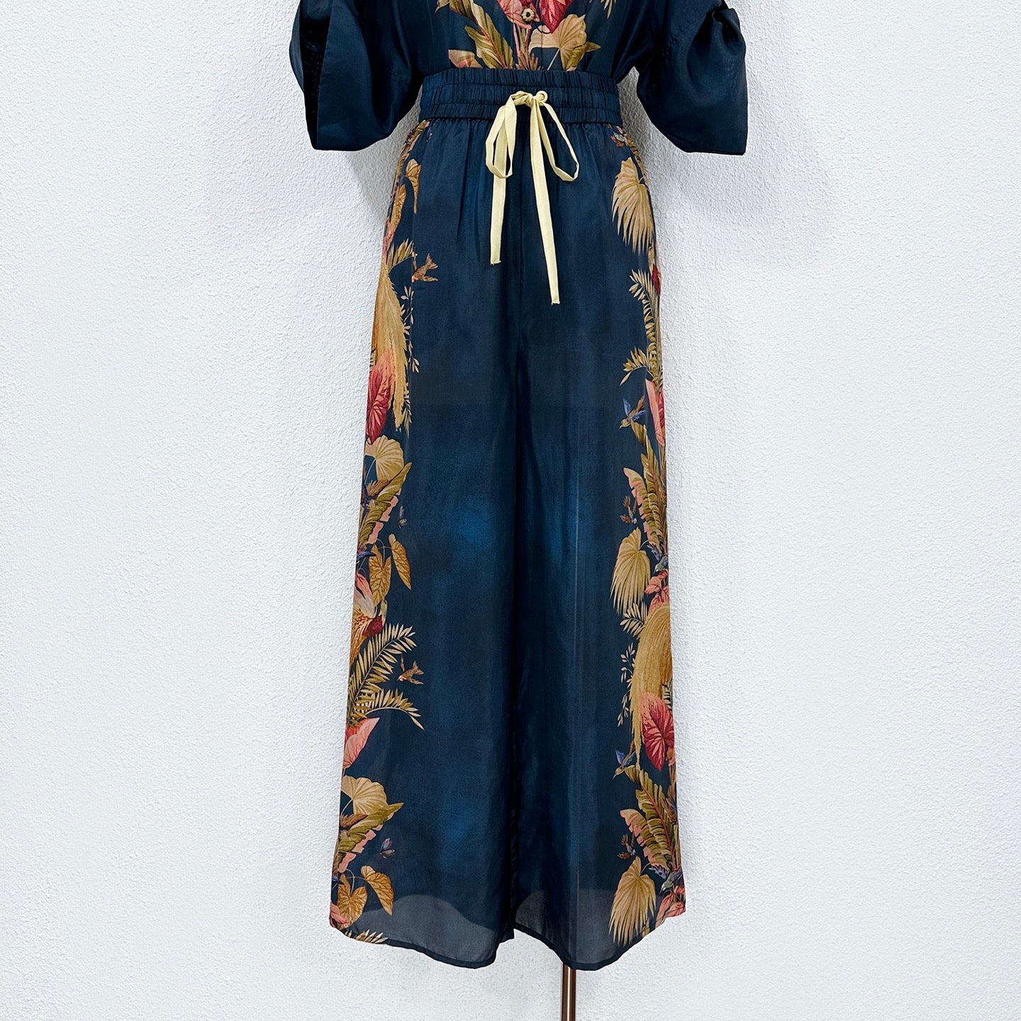 Zimmermann Silk Printed Shirt and Wide-Leg Pants Set