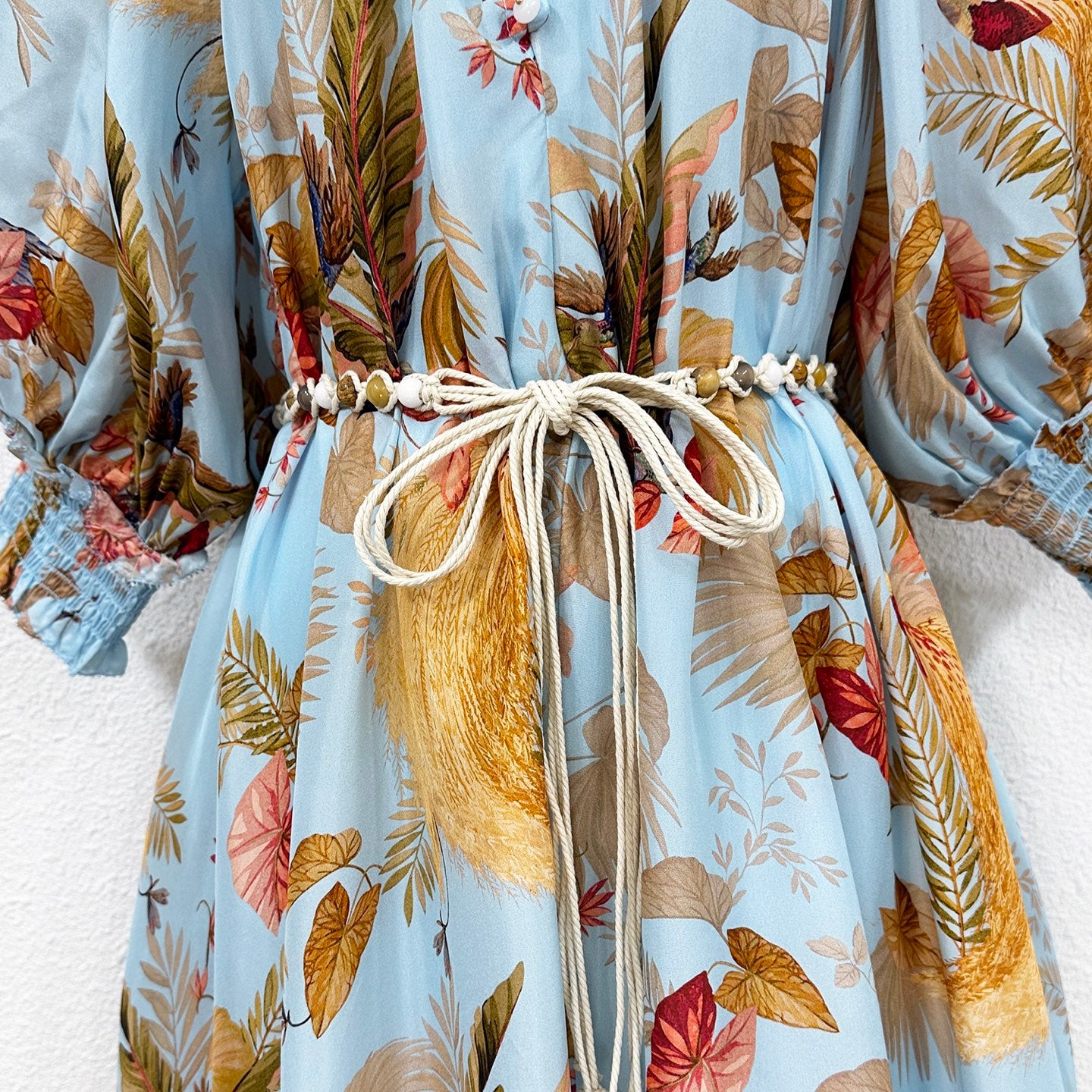 Zimmermann Shirred Silk Maxi Dress with Slip