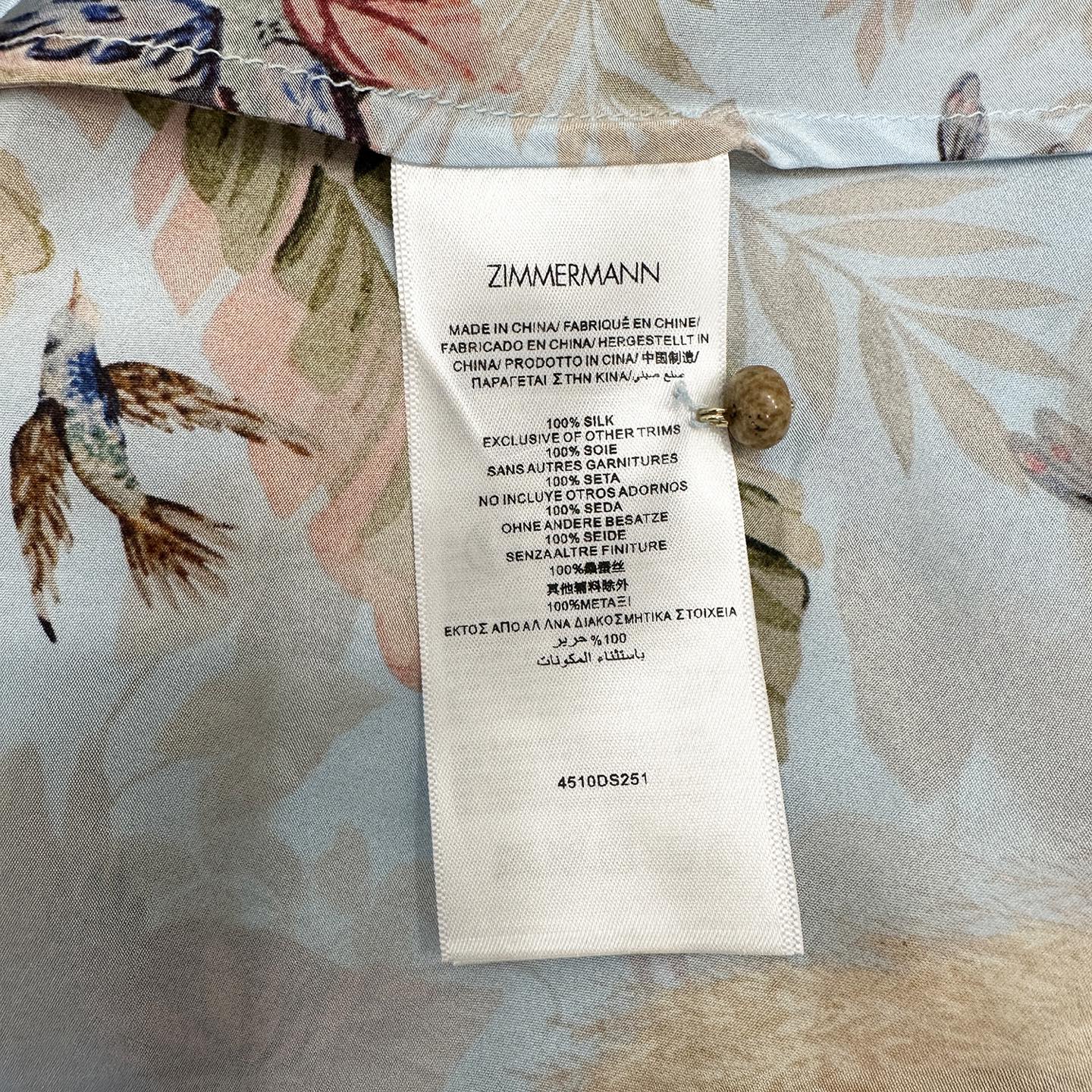 Zimmermann Shirred Silk Maxi Dress with Slip