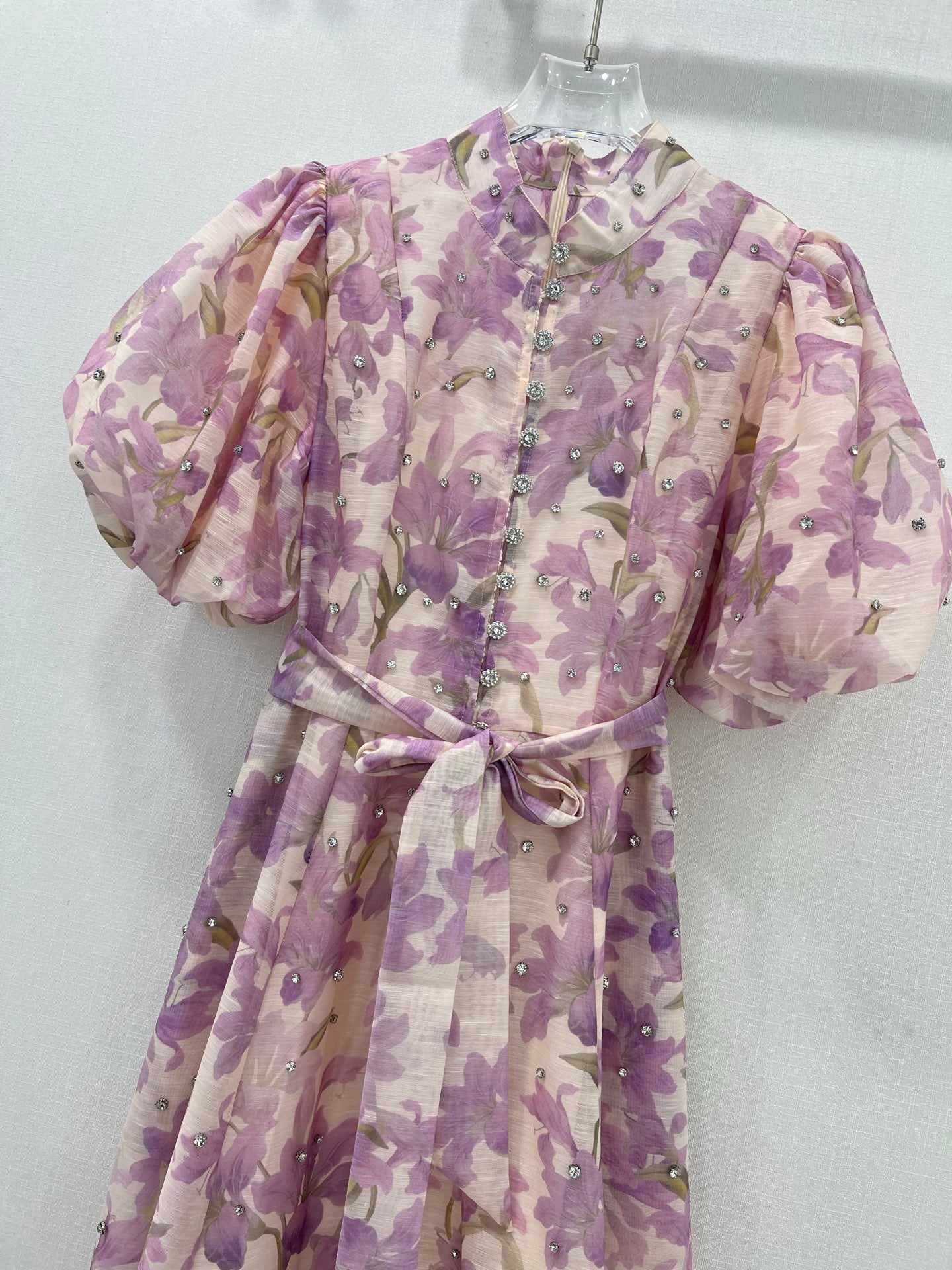 Zimmermann Beaded Floral Puff Sleeve Maxi Dress – 2-Piece Set