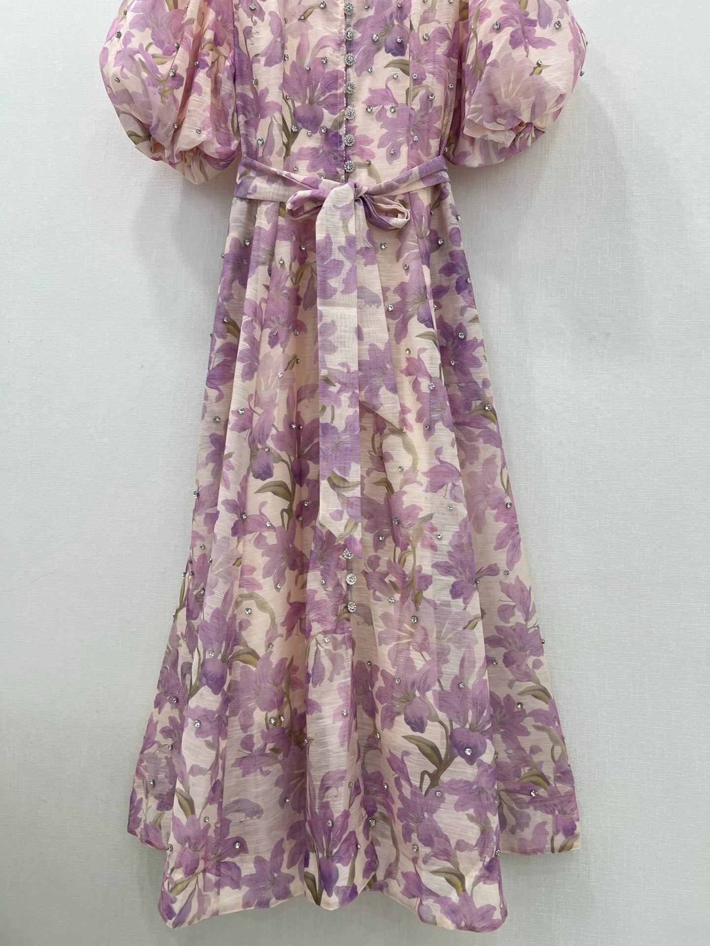 Zimmermann Beaded Floral Puff Sleeve Maxi Dress – 2-Piece Set