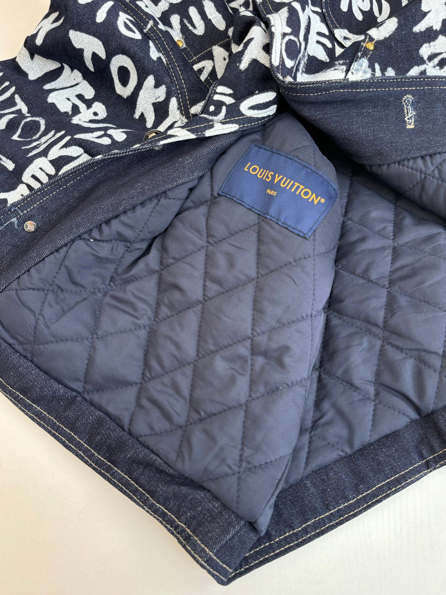 Louis Vuitton FW25 Nigo Collaboration Graffiti Denim Jacket and Jeans - Unisex