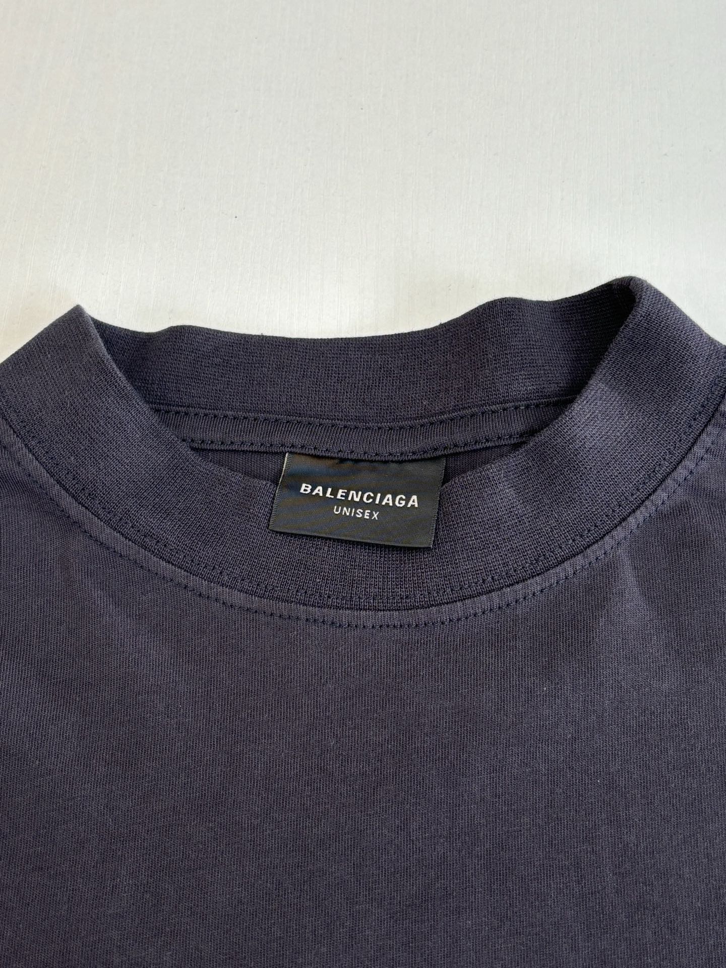 Balenciaga Vintage Logo Print Long Sleeve T-shirt