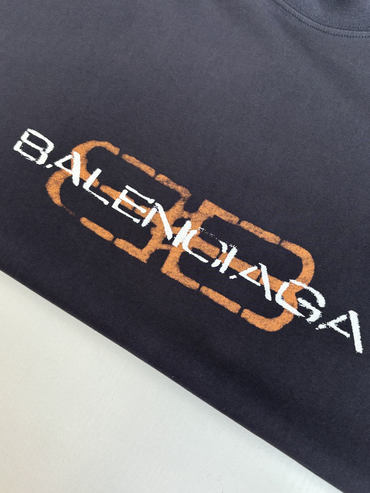 Balenciaga Vintage Logo Print Long Sleeve T-shirt
